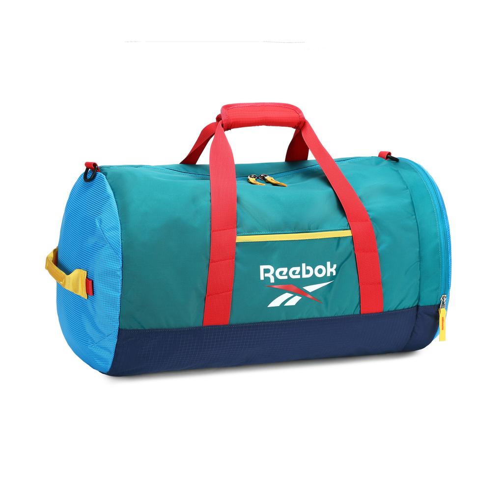 Reebok Тканевая дорожная сумка 42 л, унисекс, цвет павлиний синий/черный, RB250624M