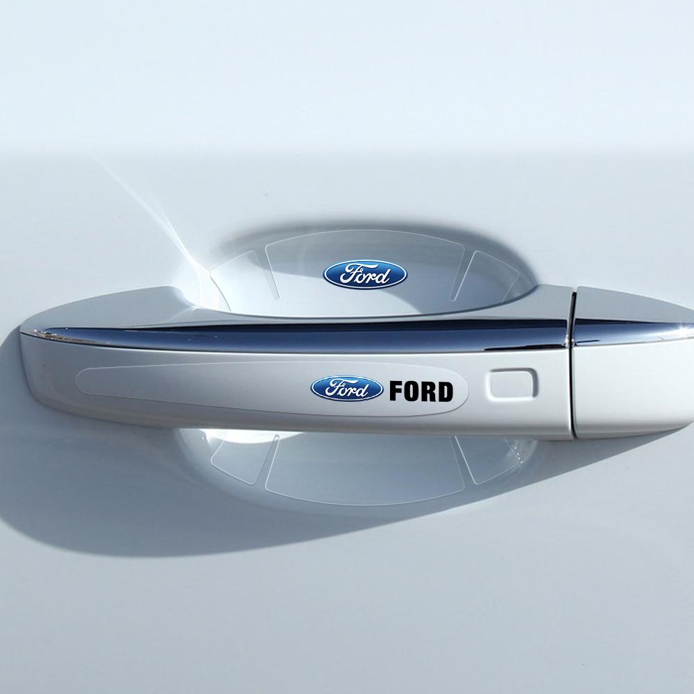 4/8Pcs Transparent Car Door Handle Bowl Anti-Scratch Protector Stickers Accessories For Ford Focus Fusion Fiesta Mondeo Kuga ST IL8
