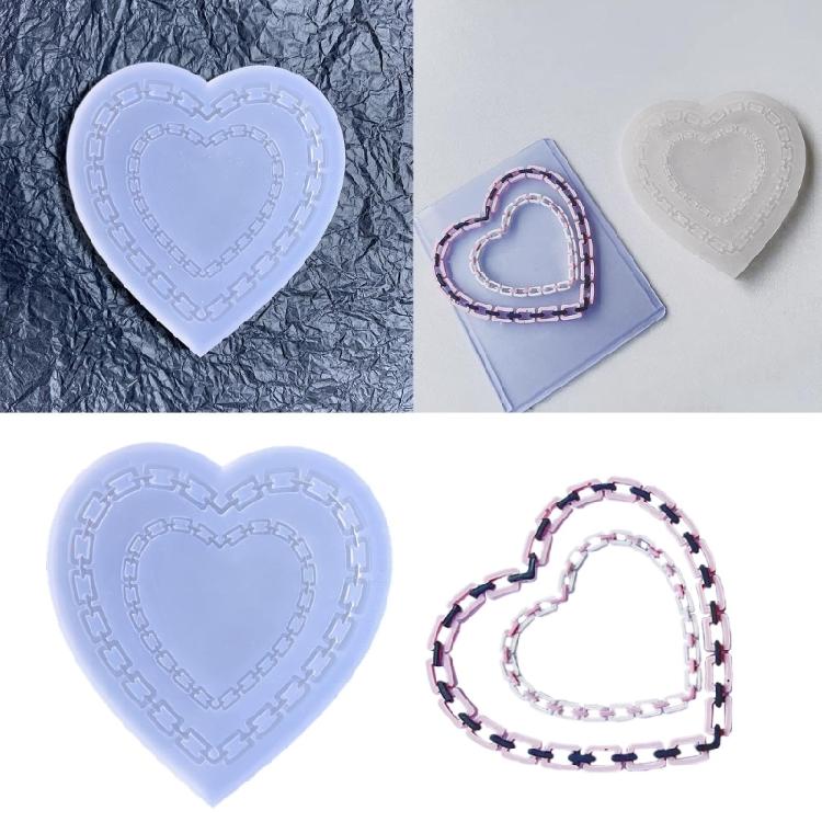 Силиконовая форма-шейкер с блестками (кварцевый песок) для изготовления украшений, подвесок, брелоков своими руками