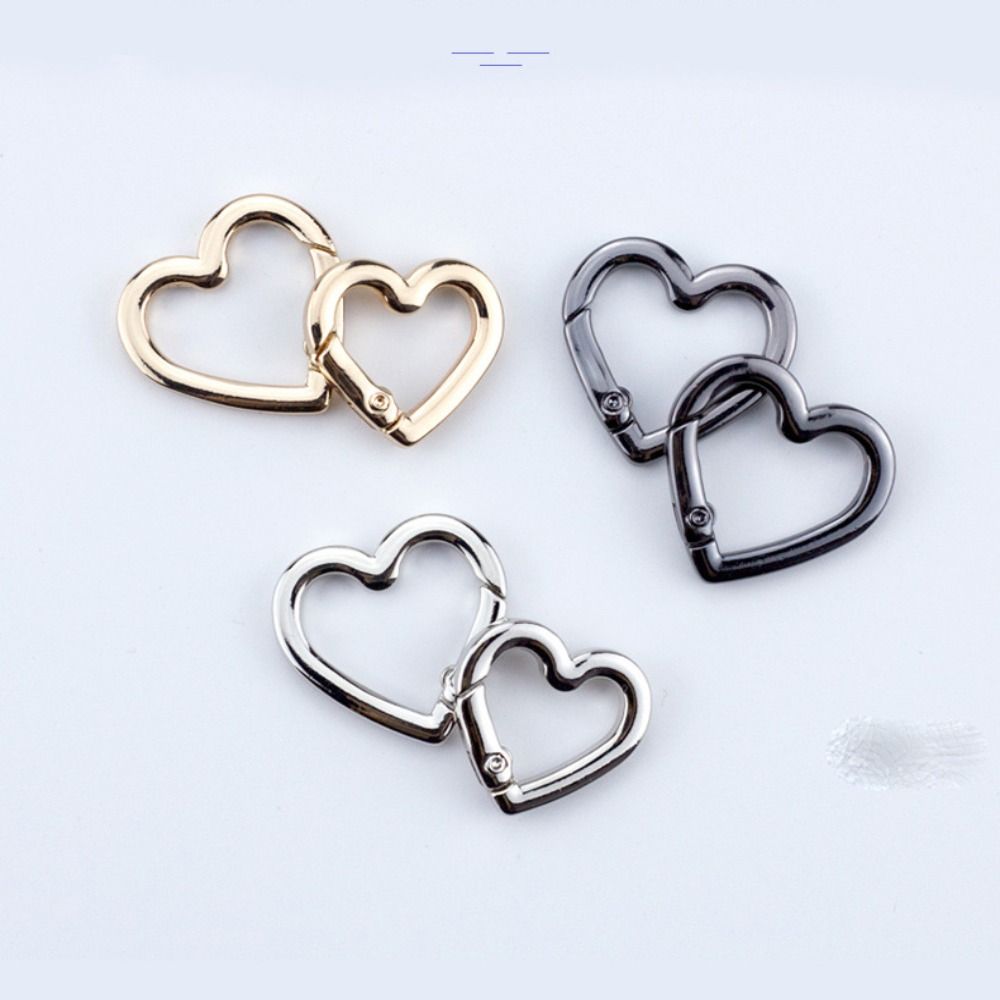 5pcs 22mm/25mm Carabiner Heart Bag Belt Buckle High Quality Push Trigger Purses Handbags Buckles