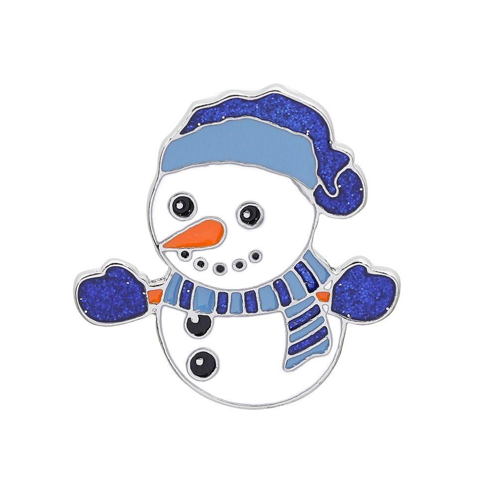 Snowman Santa Rhinestone Badge Fashionable New Year Pins Christmas Brooch Christmas Present