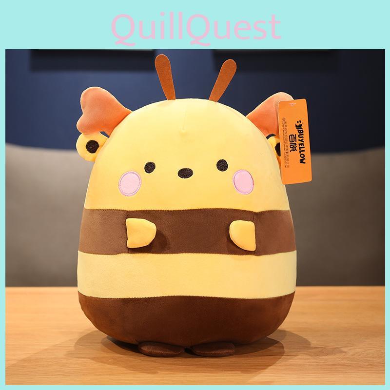 Yellow Delightful Bee Plush Toy For Creative Sleep And Stylish Decoration Sofa