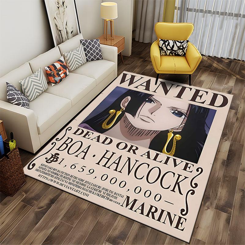 "Wanted Poster Boa Hancock" suitable as a non-slip mat for the living room or bedroom sofa