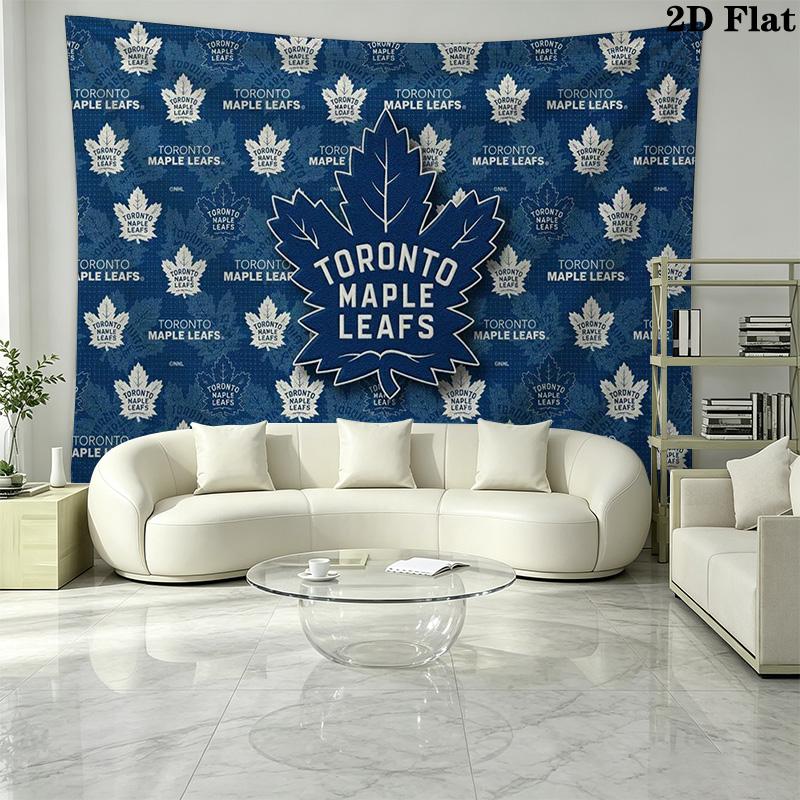 Toronto Maple Leafs Wall Tapestry Aesthetic Wall Hanging Printed Fabric Blanket Decorative Tapestries for Bedroom Living Room Home Decor