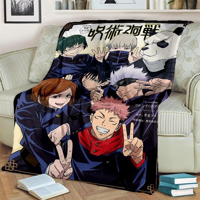 Jujutsu Kaisen Anime Itadori Yuji Blanket,Soft Throw Blanket for Home Bedroom Bed Sofa Picnic Travel Office Cover Blanket Kids