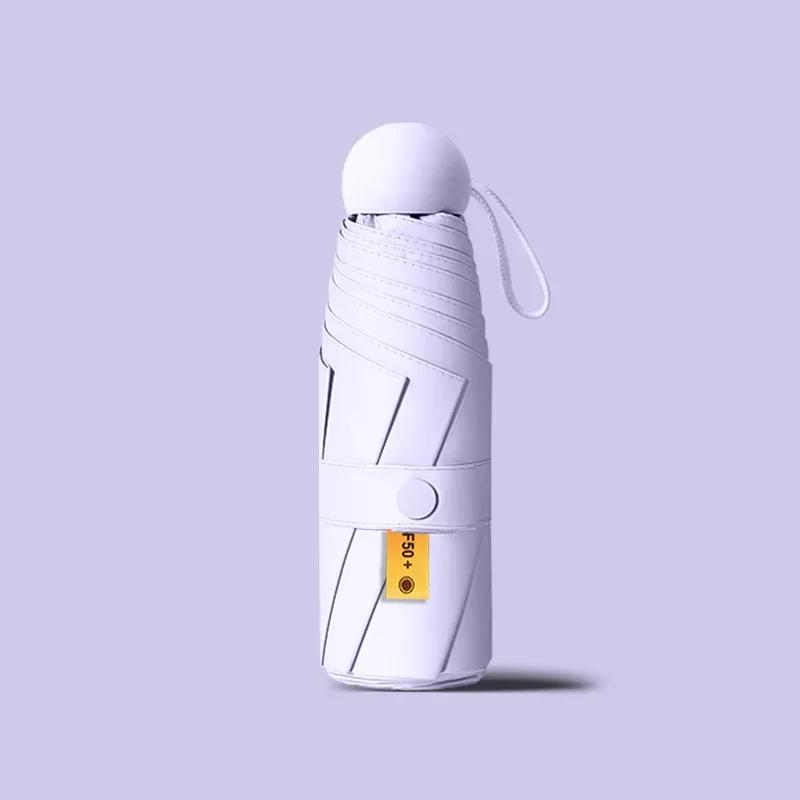 Portable Capsule Umbrella Mini Sun Umbrella Strong Waterproof Umbrella Foldable Travel Umbrella Sun and Rain Dual Use