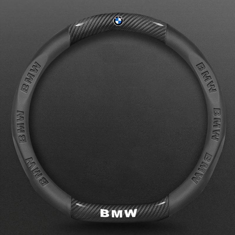 Rztbk6 Для BMW M3 M4M5 E36 E39 X1 X3 X5 E46 E60 E90 E91 FO1 F10 F15F20 F30 X7 Автомобильная противоскользящая кожаная карбоновая крышка рулевого колеса