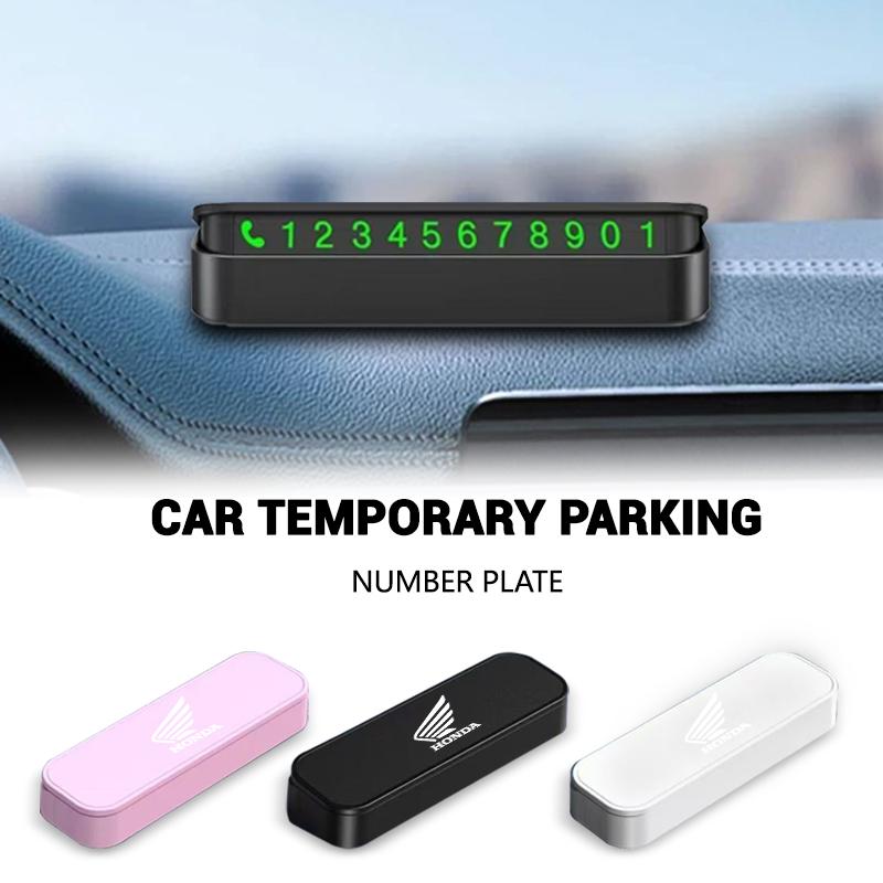 Temporary Car Parking Phone Number Card Night Glowing Sign For Honda Hornet 600 250 CB500X PCV Forza 125 CB650R CBR 954 VTEC HRV XD9