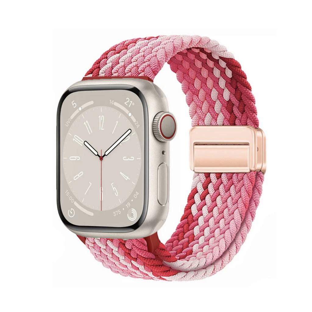 Плетеная нейлоновая ремешок-браслет Совместимый Для Apple Watch S10 46мм 44мм 40мм 45мм 49мм 41мм 38мм iWatch series se 10 7 3 5 6 8 9 Ultra