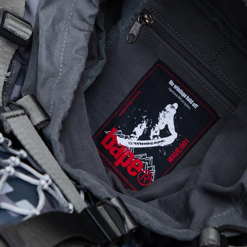 A Bathing Ape Outdoor Polyester Backpack Unisex Backpacks Charcoal-Gray 0ZXBGM901891P