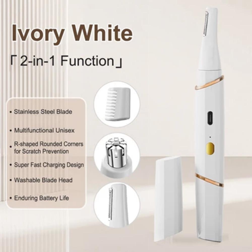 Портативный электрический эпилятор на батарейках, инструмент для бритья пушка на лице, триммеры для бровей, щеки