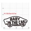 Sticker Town VANS Style BABY IN THE CAR Детский знак A, серебристый