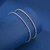 Italian Sterling Silver S925 Beaded Tennis Bracelet New Arrival Gold Diamond Cut Pearl Versatile Fashion Chain Link Gift