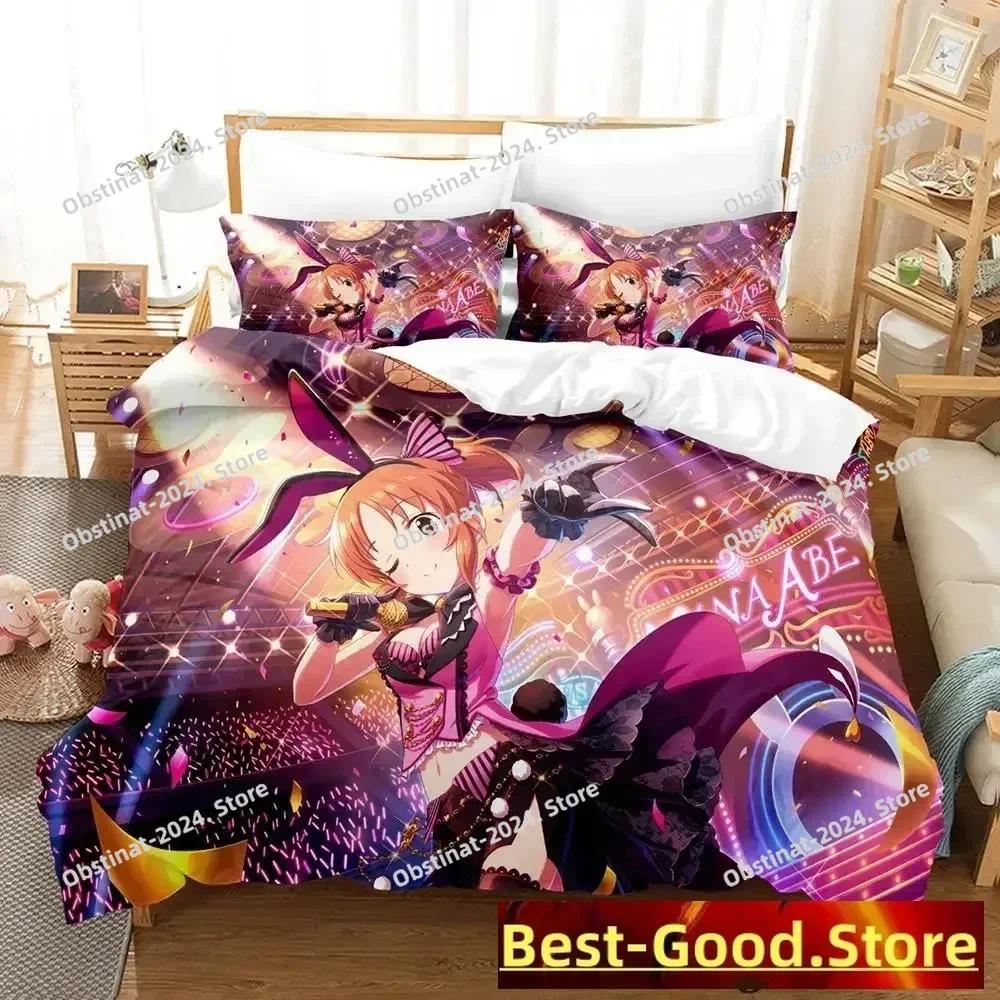 THE iDOLM@STER Cinderella Girls Starlight Stage Комплект постельного белья Печатный комплект с наволочкой Пододеяльник Мягкий Односпальный Двуспальный