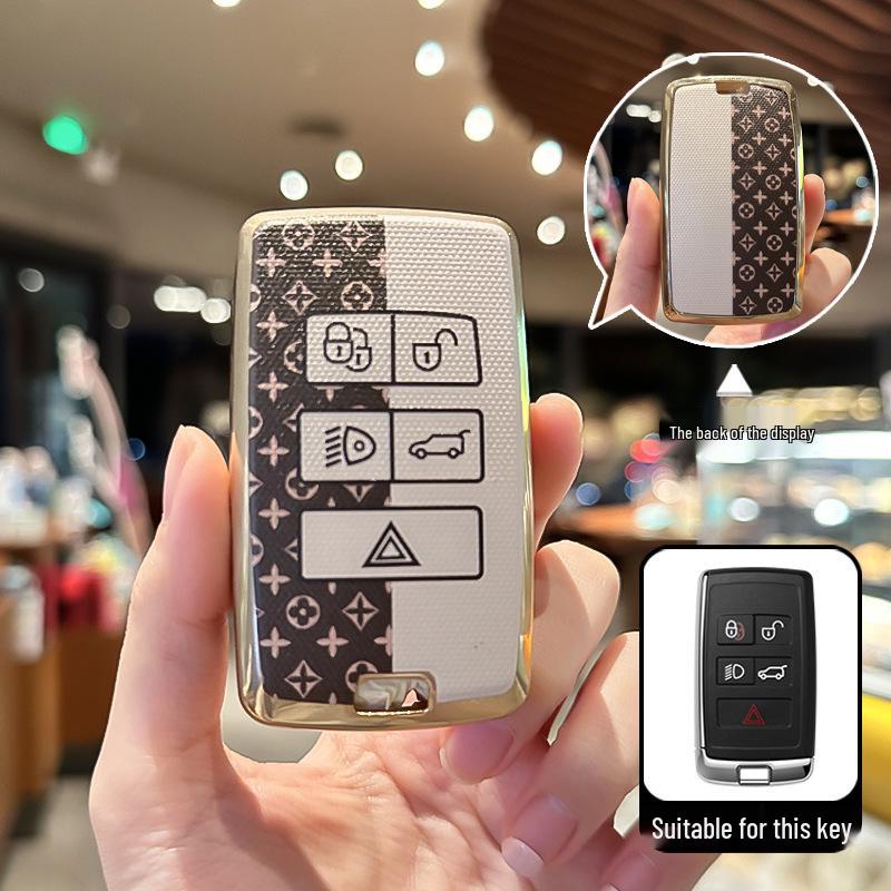 Compatible with key covers and keychains for Land Rover, Range Rover Evoque, Discovery 4 Sport, Jaguar XEL, XFL, and XJL.