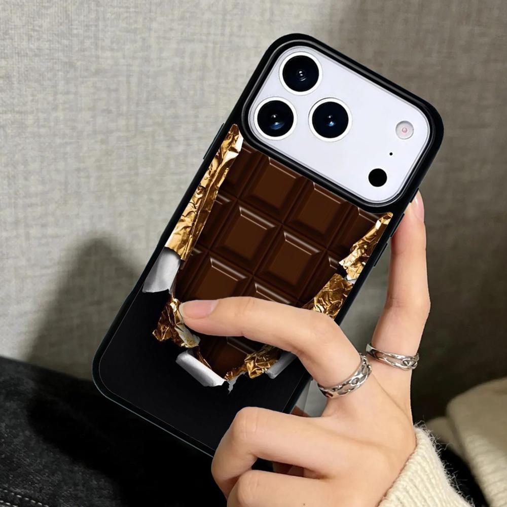 Чехол-обложка для iPhone 17 Air 16 Pro Max 15 Plus 11 13 Mini 14 12 Задняя крышка телефона Шоколадный батончик