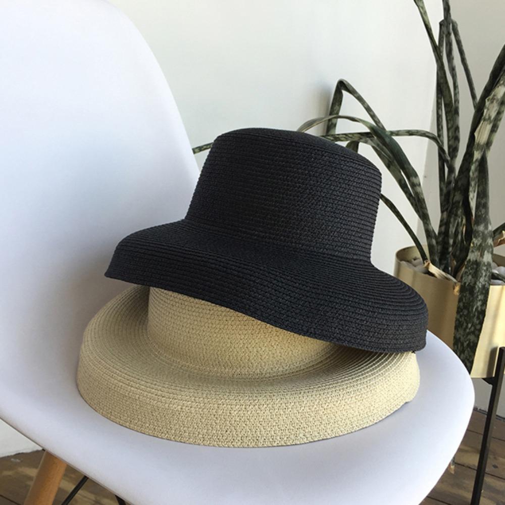 Sunscreen Hepburn Wind Straw Hat Fishing Cap Beachside Sun Hat Elegent Summer Beach Hat Outdoor