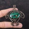 Malachite Pendant Copper Wire Wrapped Pendant Tortoise Jewelry Natural Gemstone Pendant Handmade Copper Jewelry Elegant Pendant Gift For Her