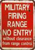 HD Metal Tin Sign Military Firing Range No Entry Vintage Metal Wall Art Retro Warning Decor