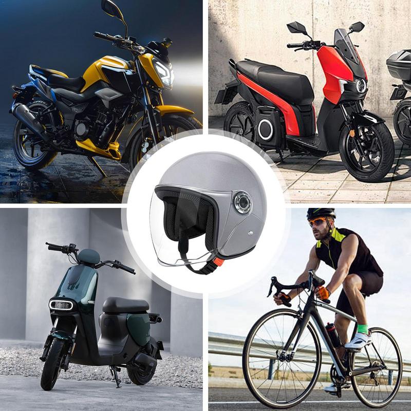 Ретро шлемы с линзами для езды на велосипеде, регулируемые защитные шлемы для мотоциклов, легкие мотошлемы, аксессуары для мотоциклов для езды на велосипеде