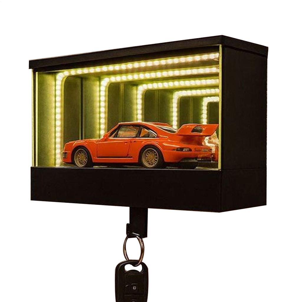 Infinity Garage Keychain Hanger Keychain Organizer With LED Light Wall Mounted Car Keychain Storage Rack Christmas Gift