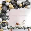 Balloon Garland - Arch Kit - Black Gold Silver - 70 Balloons - Safety Latex - Birthday