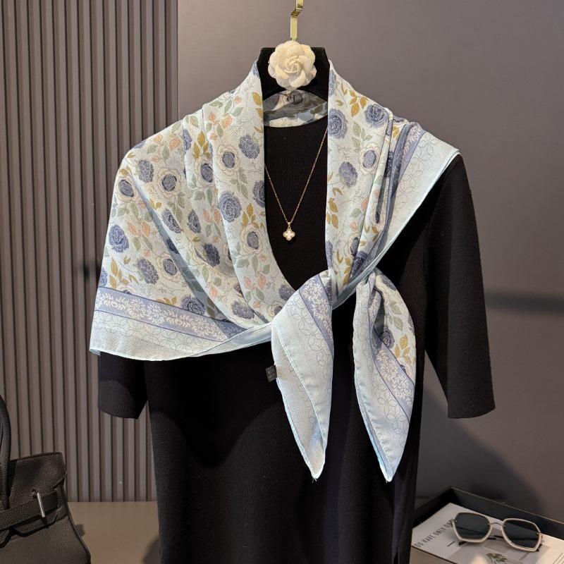 Women S Floral Print Square Scarf Fashion Head Wrap For Southeast Asia