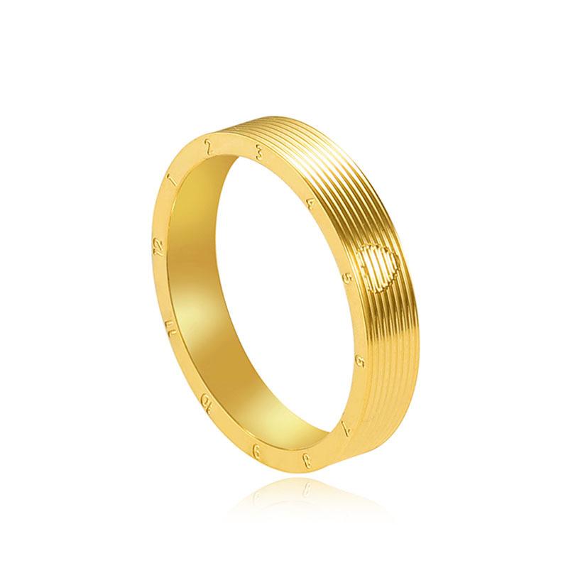 Titanium Steel Anti-fading 520 Clock Ring Ins Trendy Love Temperament Index Finger Couple Ring