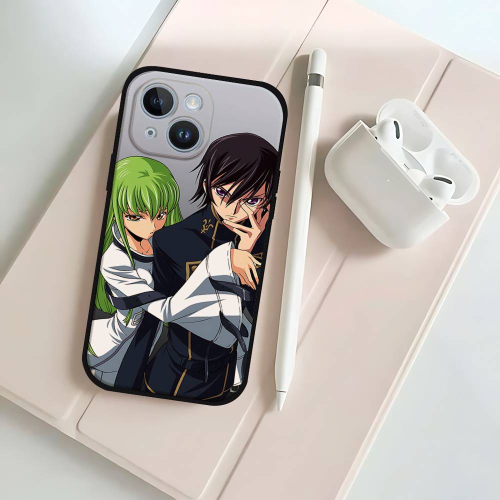 Аниме C-Codes G-Geass Черный Чехол Для Телефона Подходящий Для IPhone 17,16,15,11,13,14 Pro Max,Plus,X,Xr,Xs Max,13Mini