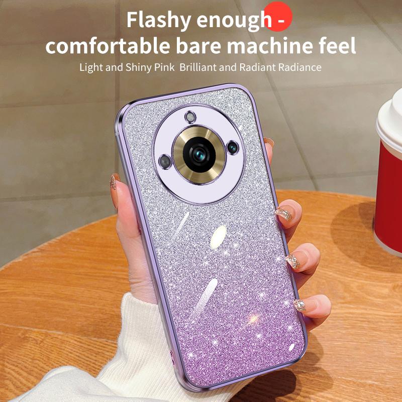 Модный блестящий чехол с градиентным покрытием для OPPO Realme 11 Pro 9 8 V25 V23 V13 C55 C53 C35 C33 C21Y Reno 10 5, силиконовая задняя крышка