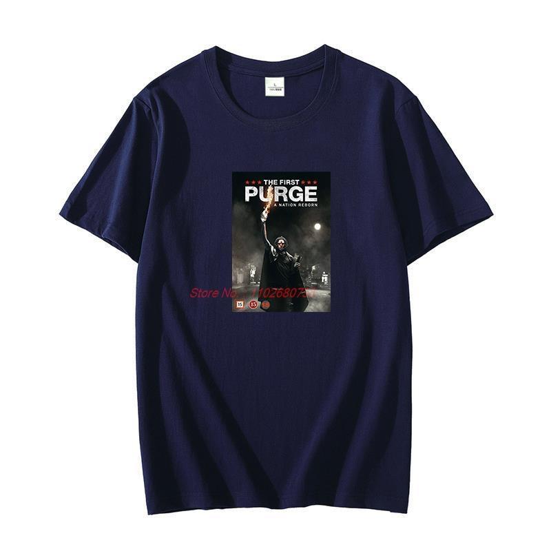 The First Purge Movie Poster Unisex T Shirt Gift Graphic T Shirts Summer Tee Top Cotton Short Sleeve Tshirts Printed Tshirt