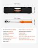 VEVOR Click Torque Wrench Set, 3/8 Inch Drive, 5-60 N.m / 3.7-44.3 lbf.ft, Dual-direction, 72-Tooth, ±3% High Precision, with Sockets, Bits