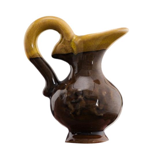 Мини-статуэтка вазы для цветов, винтажная цветная керамика, миниатюрная статуэтка вазы, скульптура, крошечный держатель для цветочного горшка, украшение