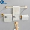 POIQIHY Bathroom Hardware Set Brushed Gold Robe Hook Towel Rail Bar Shelf Tissue Paper Holder Wall Mounted Bathroom Accessories