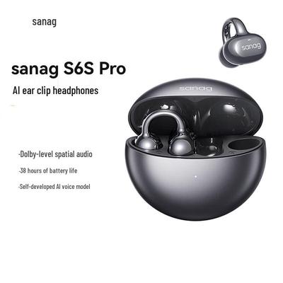 Спортивные Bluetooth-наушники SANAGAI S6S Pro с открытым ухом и клипсой