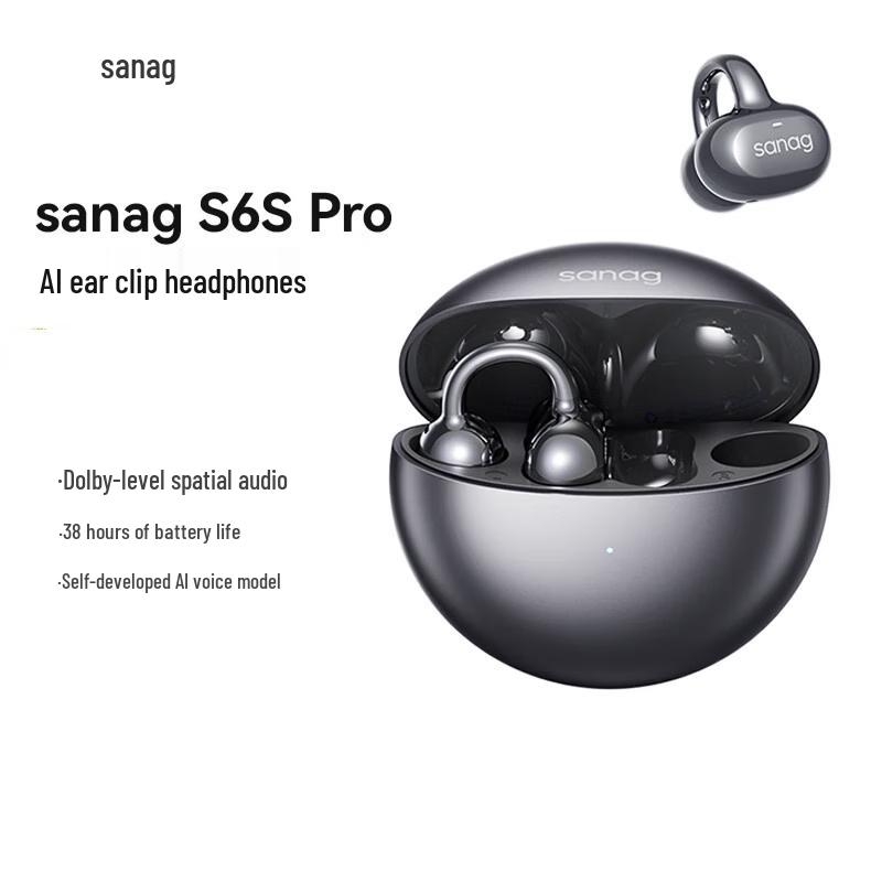 Спортивные Bluetooth-наушники SANAGAI S6S Pro с открытым ухом и клипсой