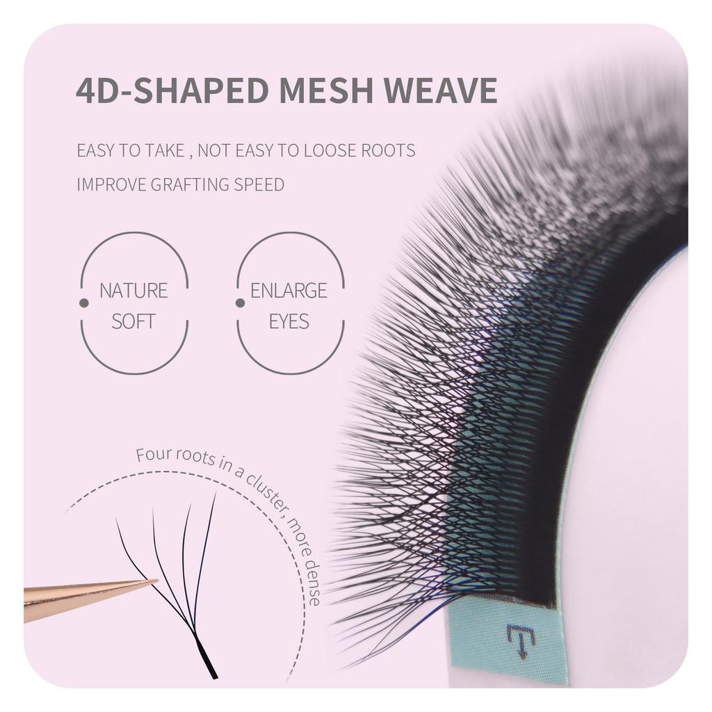 ANNAFRIS W-образные наращивание ресниц W-образный цветок 3D 4D 5D Ресницы для глаз Натуральные Мягкие Готовые Веерные Наращивание ресниц