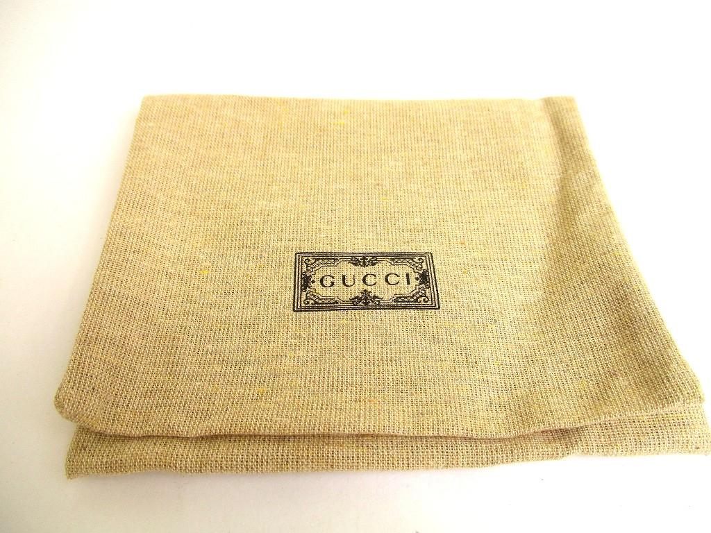Оригинальный складной кошелек GUCCI GG из черного канваса с черной кожей, компактный кошелек #a813 Восстановленный