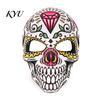 Comfortable Carnival Face Cushion Day of The Dead Skull Masque, Halloween Sugar Full Realistic Masque for Adults Masquerade Party Accessory