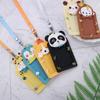 School Office Supplies Name Card Work Card Silicone ID Badge Card Holder with Rope Protector Cover