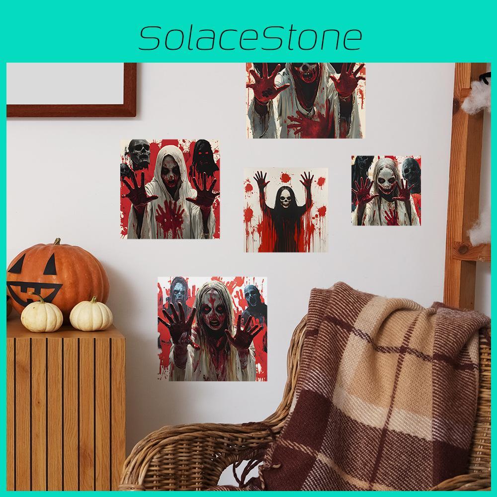 Оригинальность Хэллоуин Ужас Зомби Кровь Рука Настенная Паста Украшение Наклейка