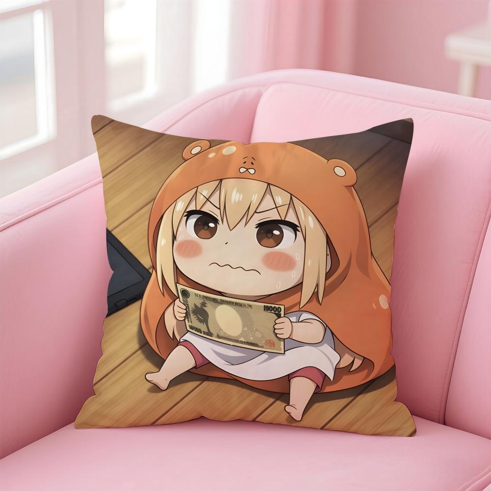HHimouto Umaruchans animation cartoon Cushion Cover Pillow Case Soft Friendly Fabric Concealed Zipper