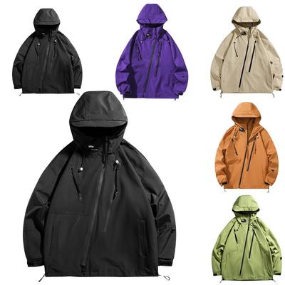 Мужская весенняя куртка с капюшоном, мужская водоотталкивающая ветрозащитная универсальная модная одежда для активного отдыха, модная куртка
