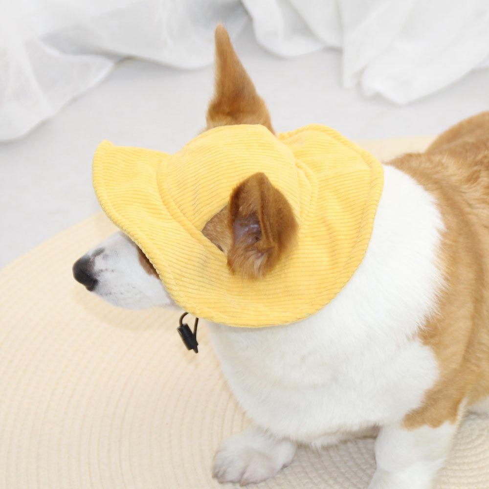 Dog Hat Leaking Ears Cute Breathable Sun Protection Pet Sun Hat Shiba Inu Corgi Baseball Cap