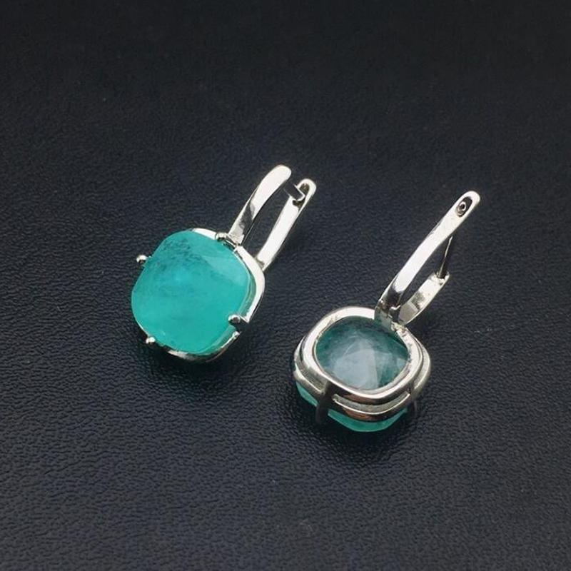 Серьги CSJ с турмалином, твердое серебро 925 пробы, драгоценные камни, изумруд для женщин, бутик ювелирных изделий, вечерние, свадебные подарки