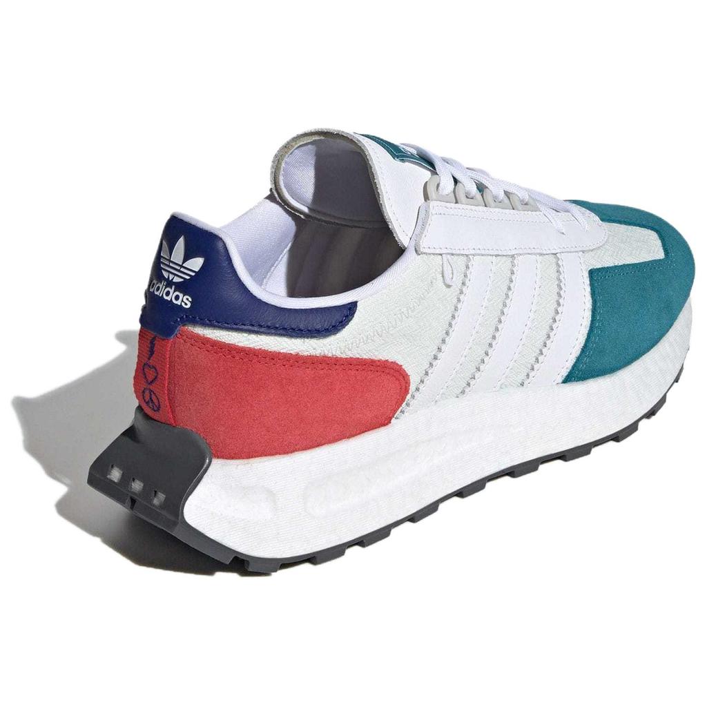 adidas Originals Retropy E5 Boost Кожа Ретро Универсальные Нескользящие Низкие Повседневные Кроссовки Унисекс Бежевый Синий Красный ID6262