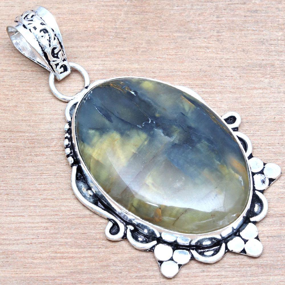 Подвеска Newlite Jasper Gemstone Handmade ко Дню матери, серебряное украшение 2,25 дюйма