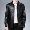 Кожаная куртка для мужчин на осень новый стиль тонкая одинарная кожаная куртка с лацканами модная мужская куртка в корейском стиле