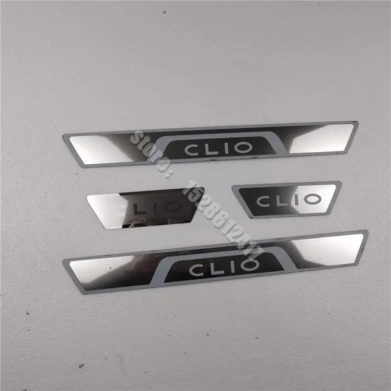 Car Accessories for Renault CLIO IV V CLIO 4 5 RS 2014~2024 Stainless Door Sill Scuff Plate Trim Kick Pedal Protectors Trim XX7