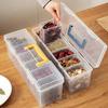 7pcs Set: 6 Small Boxes + 1 Large Box, Extra-Large Multi-Size Storage Containers, Ideal for Spices, Snacks, Grains, and More. Stackable, Reusable,